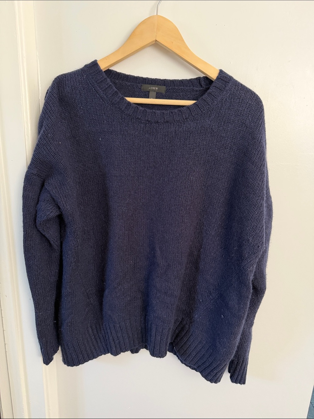 J. Crew Navy Scoopneck Knit Sweater size XL